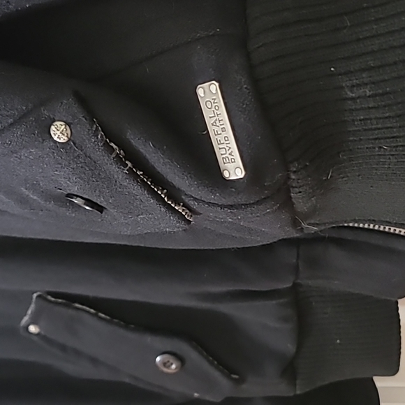 Buffalo David Bitton Men's Large Black Wool Coat - Picture 2 of 5